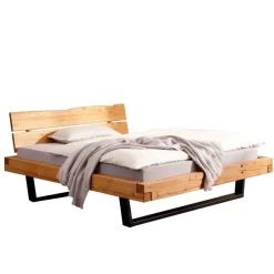 Wohnen Betten<Doppelbett mit Kufengestell aus Holz - Kalastania