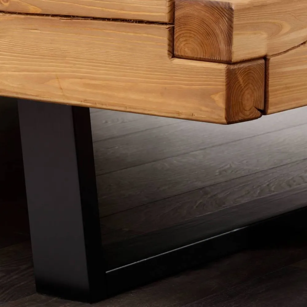 Wohnen Betten<Doppelbett mit Kufengestell aus Holz - Kalastania