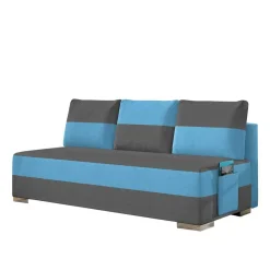 Wohnen Sofas<Doppelschlafsofa in Grau und Türkis Blau - Lician