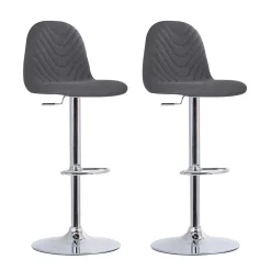Wohnen Hocker<Drehbare Barstühle in Anthrazit - Typon (2er Set)