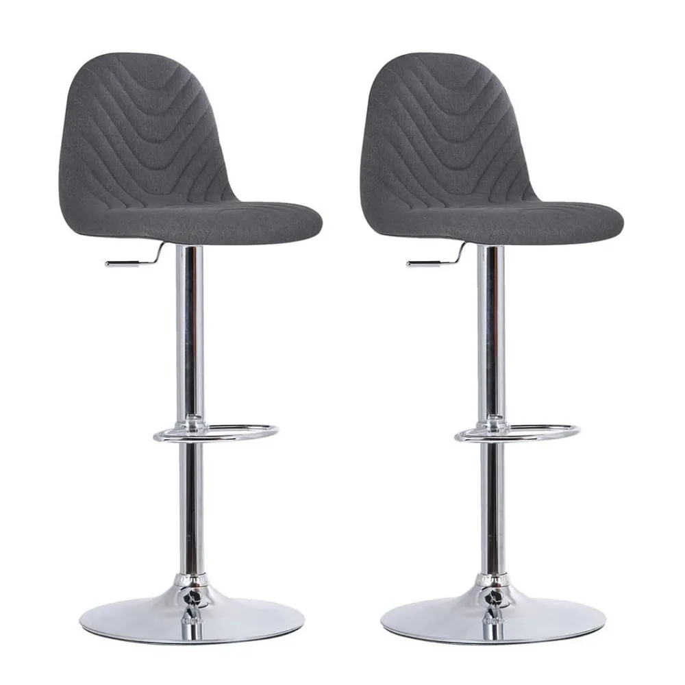 Wohnen Hocker<Drehbare Barstühle in Anthrazit - Typon (2er Set)