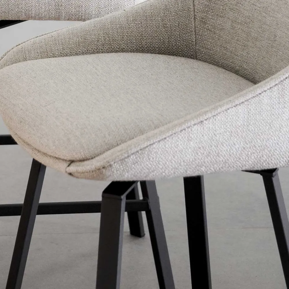 Wohnen Hocker<Drehbare Barstühle in Beige - Taja (2er Set)