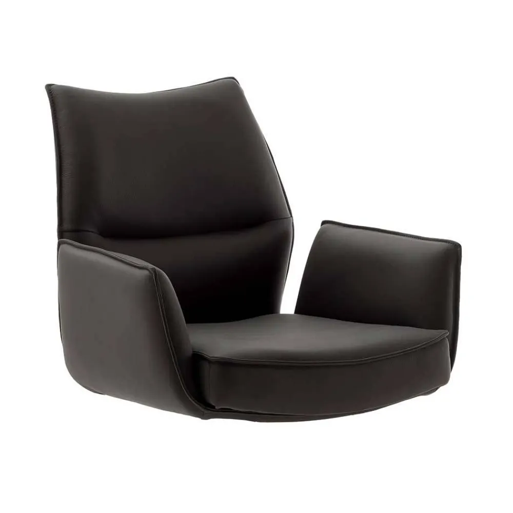 Wohnen Stühle<Drehbare Tischsessel aus Echtleder - Cascaya (2er Set)