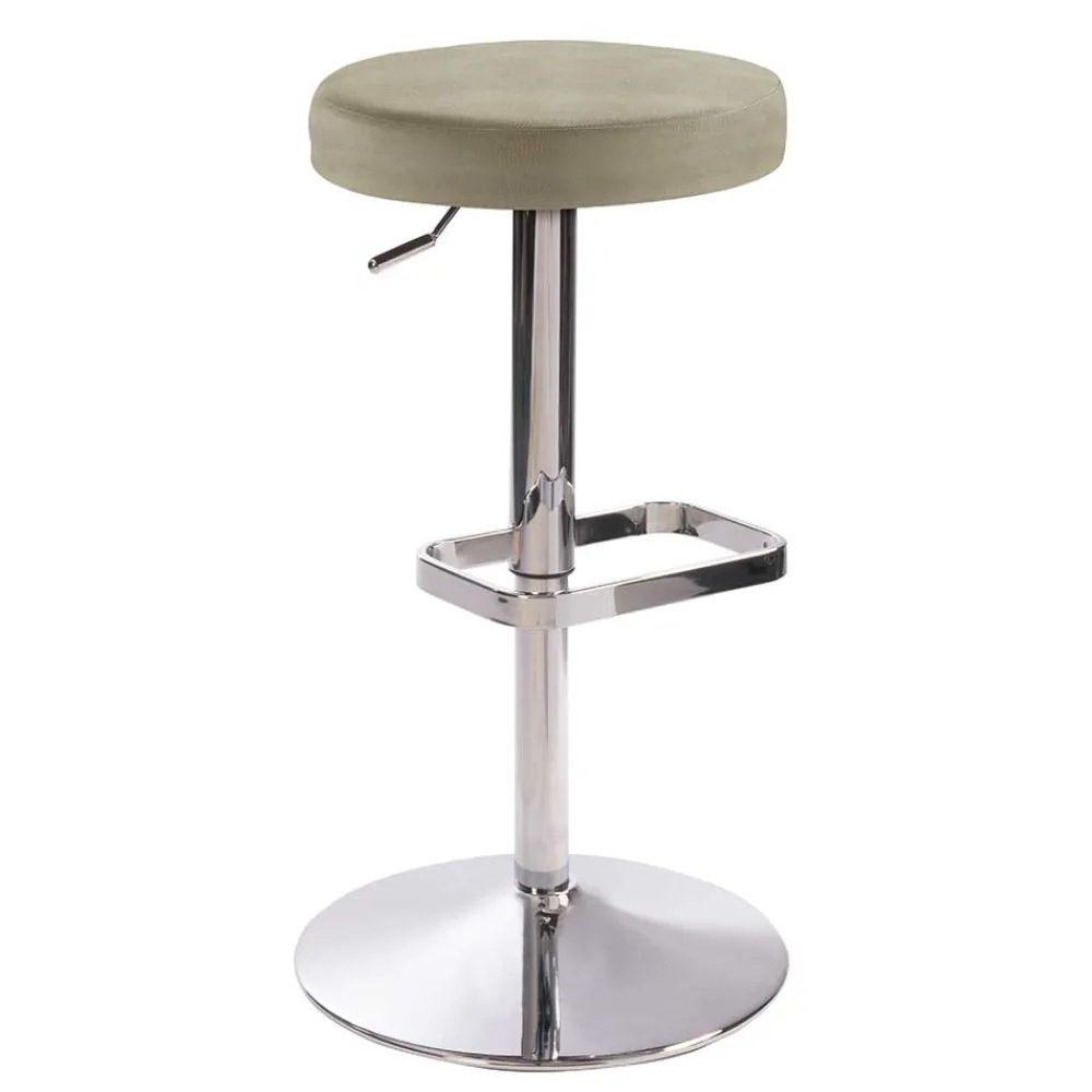 Wohnen Hocker<Drehbarer Barhocker in Taupe Microfaser - Tania