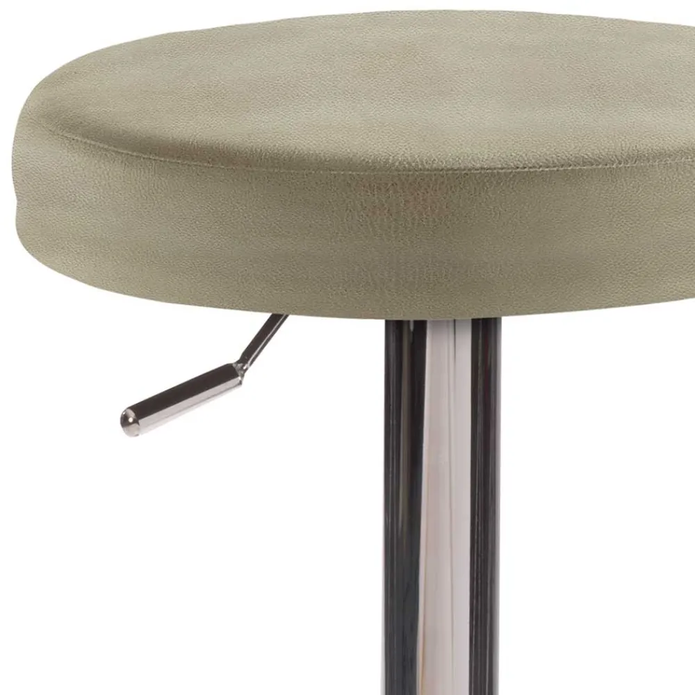 Wohnen Hocker<Drehbarer Barhocker in Taupe Microfaser - Tania