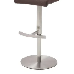 Wohnen Hocker<Drehbarer Barstuhl in Braun Stoff Livisica & Edelstahl