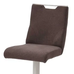 Wohnen Hocker<Drehbarer Barstuhl in Braun Stoff Livisica & Edelstahl