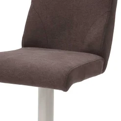 Wohnen Hocker<Drehbarer Barstuhl in Braun Stoff Livisica & Edelstahl