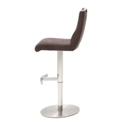Wohnen Hocker<Drehbarer Barstuhl in Braun Stoff Livisica & Edelstahl