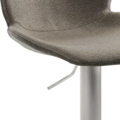Wohnen Hocker<Drehbarer Barstuhl in Lichtgrau & Grau - Flawia