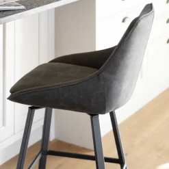 Wohnen Hocker<Drehbarer Barstuhl mit Schalensitz - Olterva (2er Set)