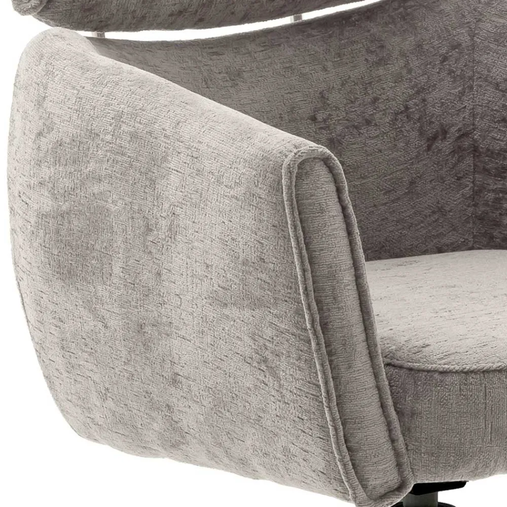 Wohnen Stühle<Drehbarer Esstischstuhl in Taupe - Linette (2er Set)