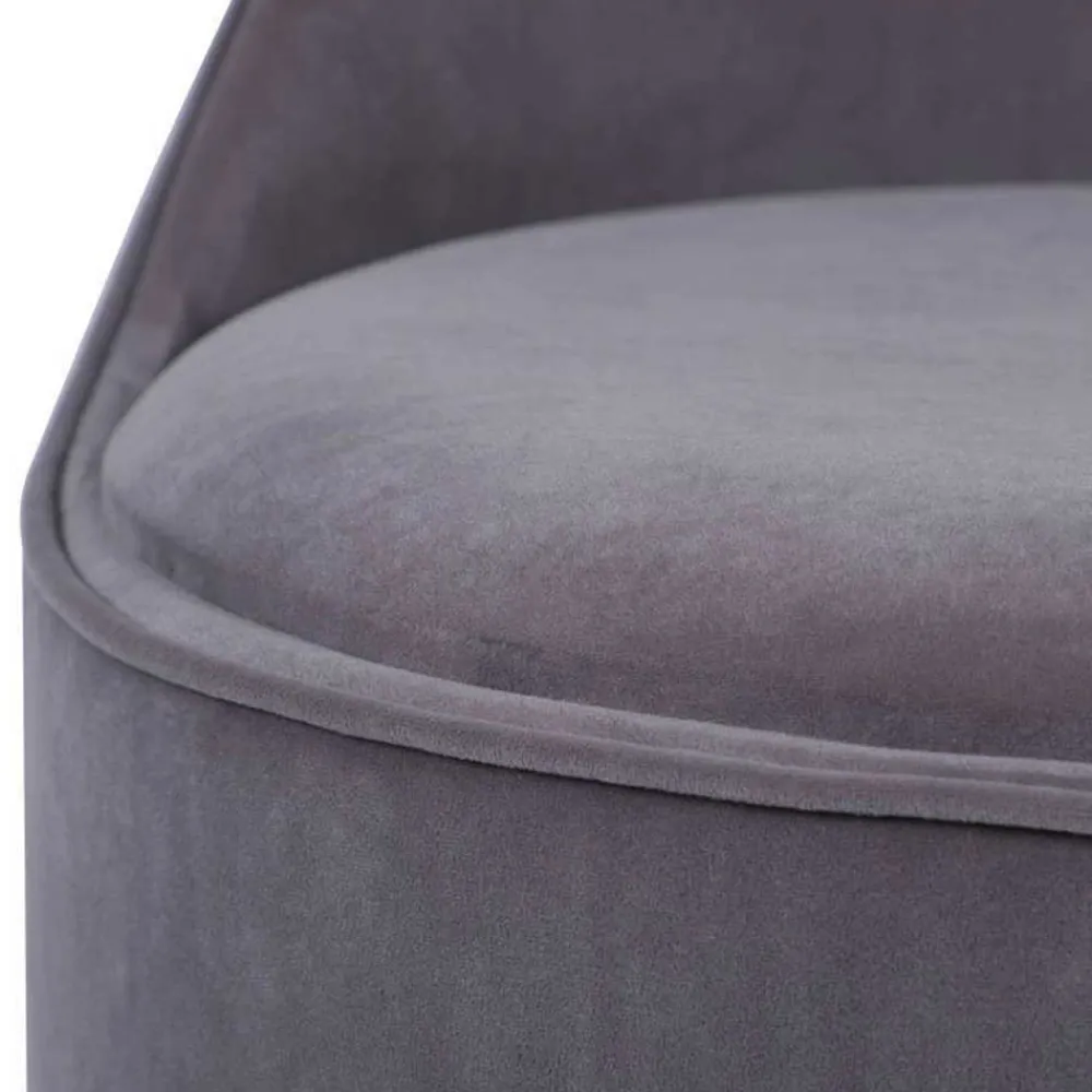 Wohnen Hocker<Drehbarer Polsterhocker in Grau und Gold - Riety