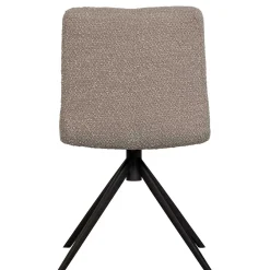 Wohnen Stühle<Drehbarer Polsterstuhl aus Boucle Stoff in Beige - Magan