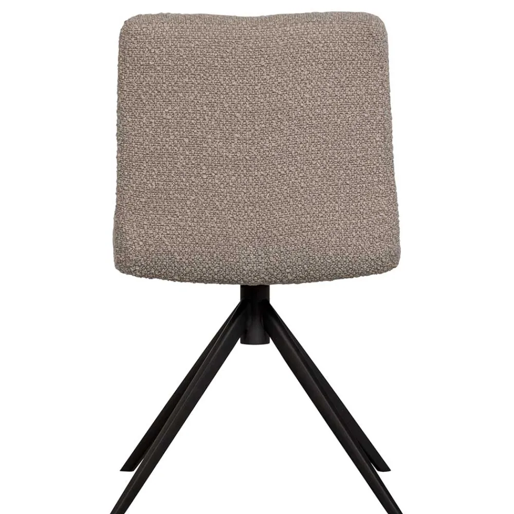 Wohnen Stühle<Drehbarer Polsterstuhl aus Boucle Stoff in Beige - Magan