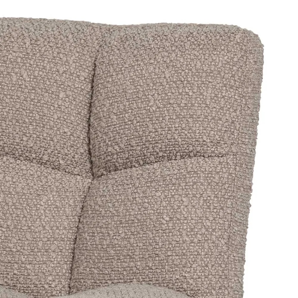 Wohnen Stühle<Drehbarer Polsterstuhl aus Boucle Stoff in Beige - Magan