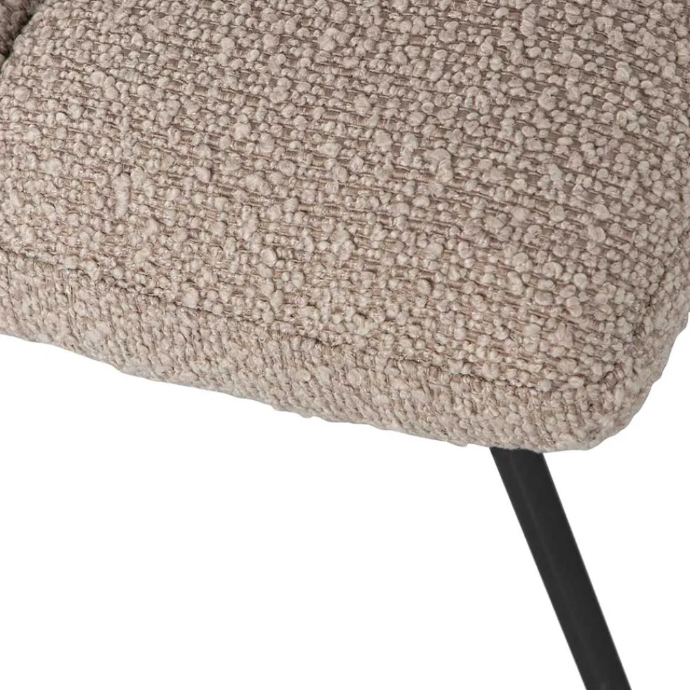 Wohnen Stühle<Drehbarer Polsterstuhl aus Boucle Stoff in Beige - Magan