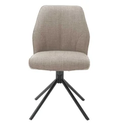 Wohnen Stühle<Drehbarer Polsterstuhl in Hellbraun - Asticio (2er Set)