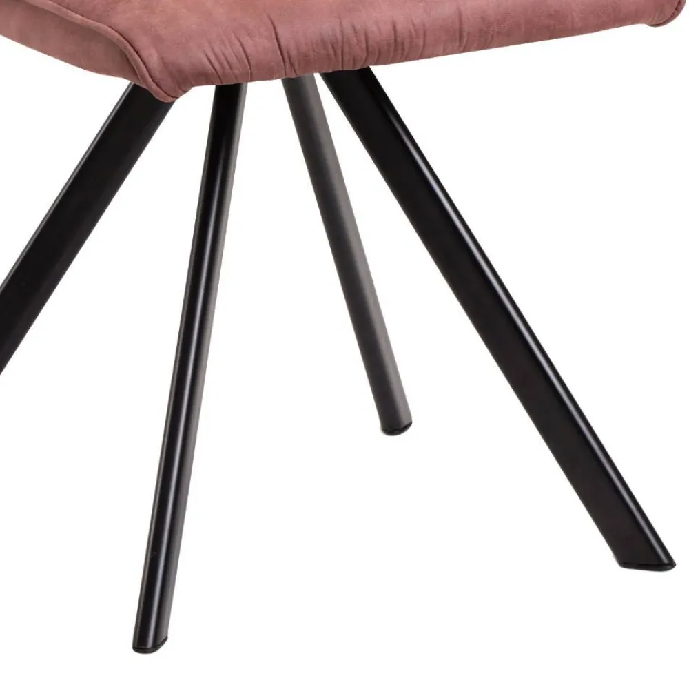 Wohnen Stühle<Drehbarer Polsterstuhl in Rosenholz - Gulmez (2er Set)