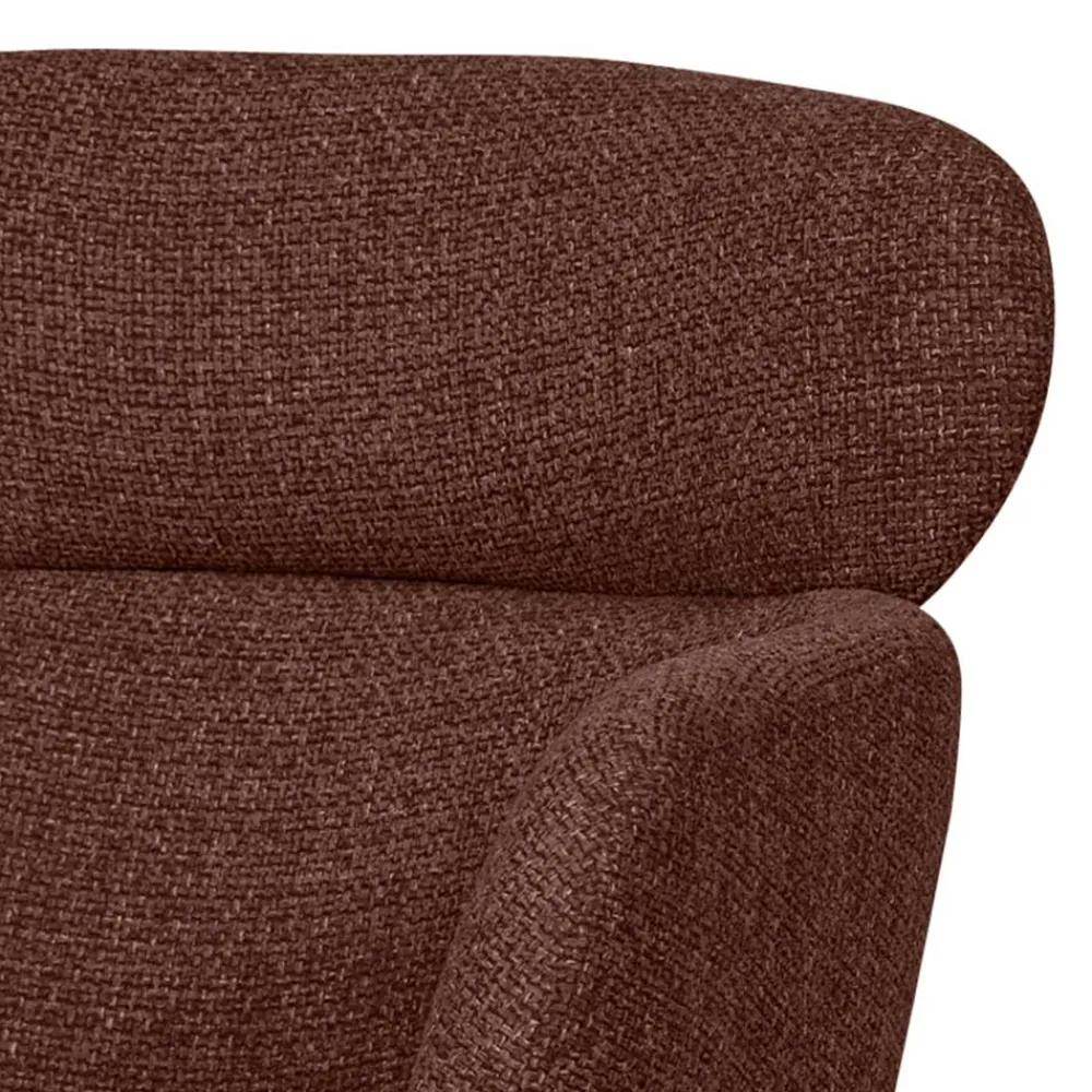 Wohnen Stühle<Drehbarer Polsterstuhl in Kastanienbraun Stoff - Rajavo (2er Set)