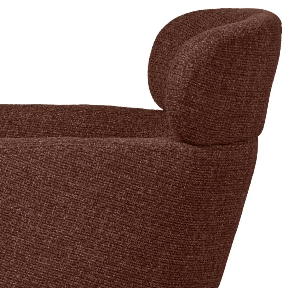 Wohnen Stühle<Drehbarer Polsterstuhl in Kastanienbraun Stoff - Rajavo (2er Set)