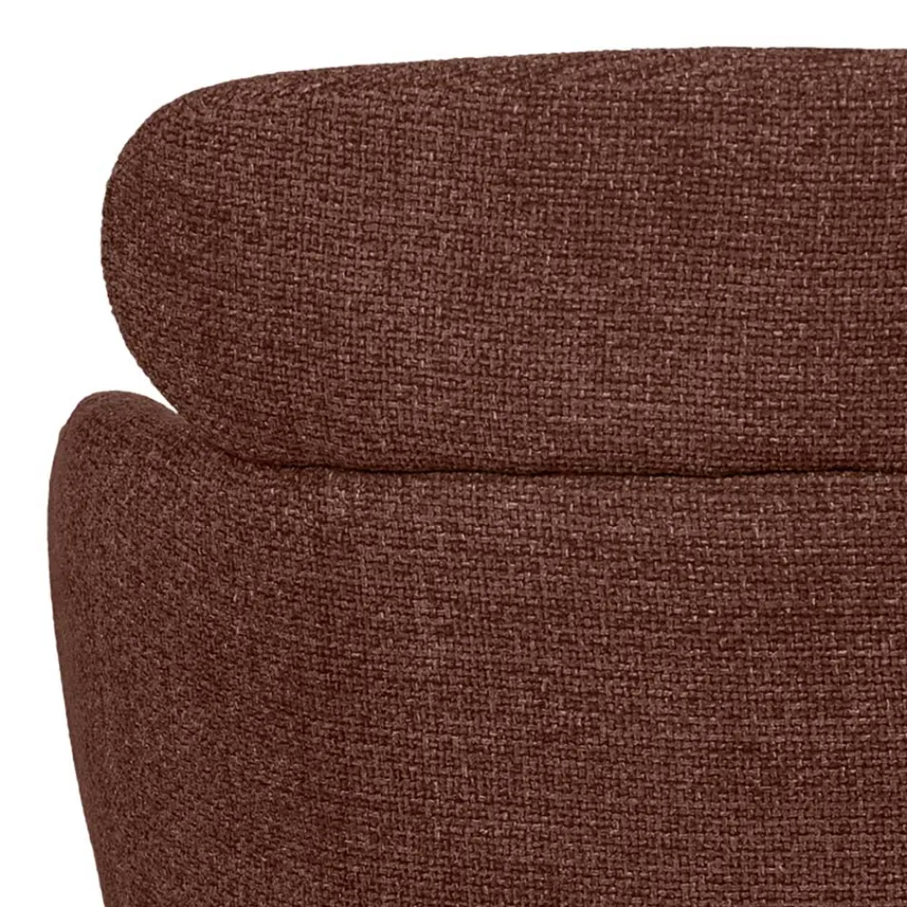 Wohnen Stühle<Drehbarer Polsterstuhl in Kastanienbraun Stoff - Rajavo (2er Set)