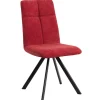 Wohnen Stühle<Drehbarer Polsterstuhl in Rot - Tefano (2er Set)