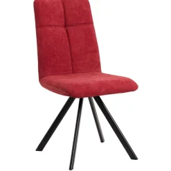 Wohnen Stühle<Drehbarer Polsterstuhl in Rot - Tefano (2er Set)