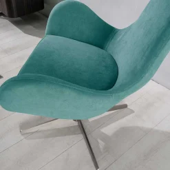 Wohnen Stühle<Drehbarer Retro Loungesessel in Türkis - Vitablo