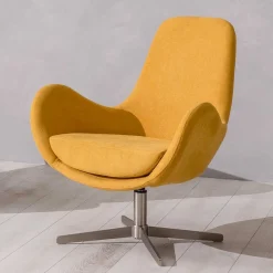 Wohnen Sessel|Stühle<Drehbarer Retrosessel in Gelb - Phantom