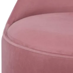 Wohnen Hocker<Drehbarer Samt Polsterhocker in Altrosa mit Gold - Fanandro