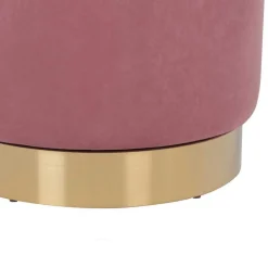 Wohnen Hocker<Drehbarer Samt Polsterhocker in Altrosa mit Gold - Fanandro