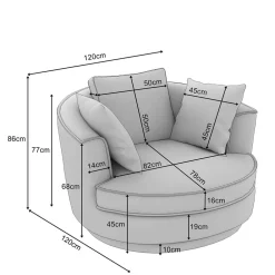 Wohnen Sessel<Drehbarer Sessel im XL-Format - Fassong