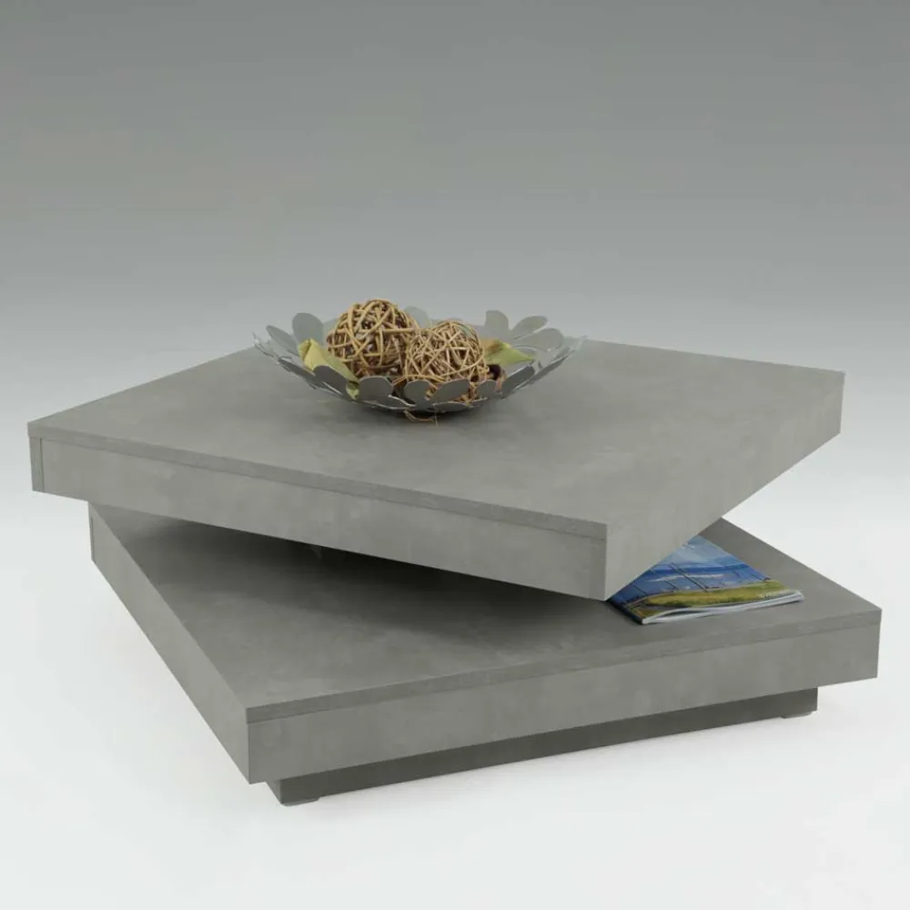 Wohnen Tische<Drehbarer Sofatisch in Beton Optik - California