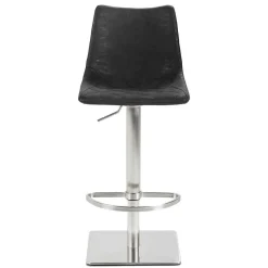 Wohnen Hocker<Drehbarer Tresenstuhl aus Kunstleder Schwarz - Sanlina