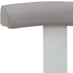 Wohnen Hocker<Drehhocker mit Lehne in Grau & Alu - Liony