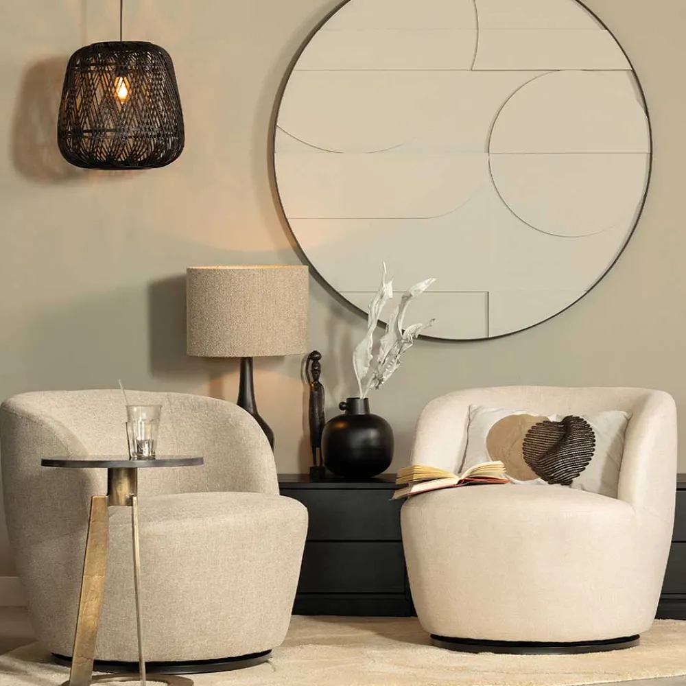 Wohnen Sessel<Drehsessel in Offwhite Webstoff - Alcarizora