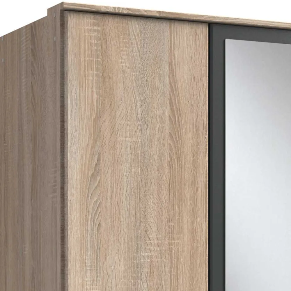 Wohnen Kleiderschränke<Drehtürenschrank in Eiche Sägerau Optik - Danah