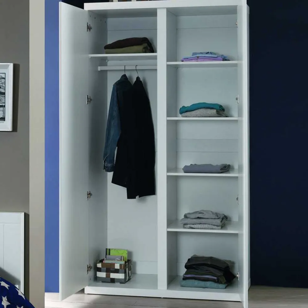 Wohnen Kleiderschränke<Drehtürenschrank Raven in Weiß
