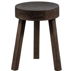 Wohnen Hocker<Dreibein Hocker in Dunkelbraun - Abelynta (2er Set)