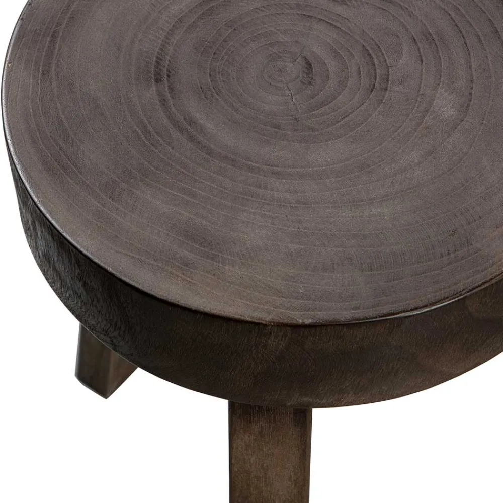 Wohnen Hocker<Dreibein Hocker in Dunkelbraun - Abelynta (2er Set)