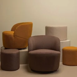 Wohnen Hocker<Dreieck Design Hocker in Beigegrau - Zegrada (2er Set)