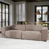 Wohnen Sofas<Dreier Sofa aus Webstoff in Beige - Adamantia