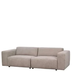Wohnen Sofas<Dreier Sofa aus Webstoff in Beige - Adamantia