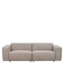 Wohnen Sofas<Dreier Sofa aus Webstoff in Beige - Adamantia