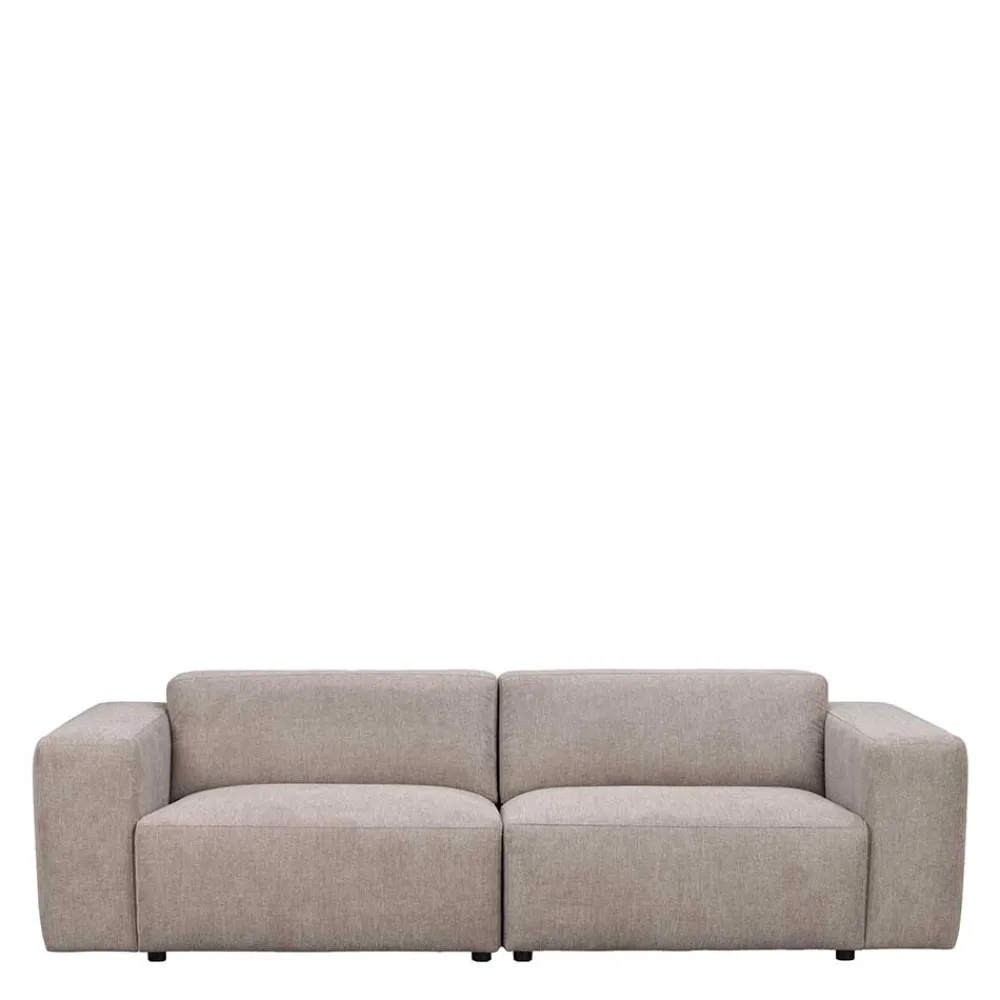 Wohnen Sofas<Dreier Sofa aus Webstoff in Beige - Adamantia