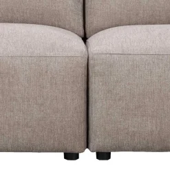 Wohnen Sofas<Dreier Sofa aus Webstoff in Beige - Adamantia
