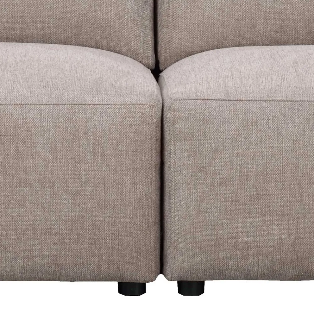 Wohnen Sofas<Dreier Sofa aus Webstoff in Beige - Adamantia
