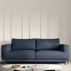 Wohnen Betten|Sofas<Dreisitzer Bettcouch in Dunkelblau Stoff - Boston