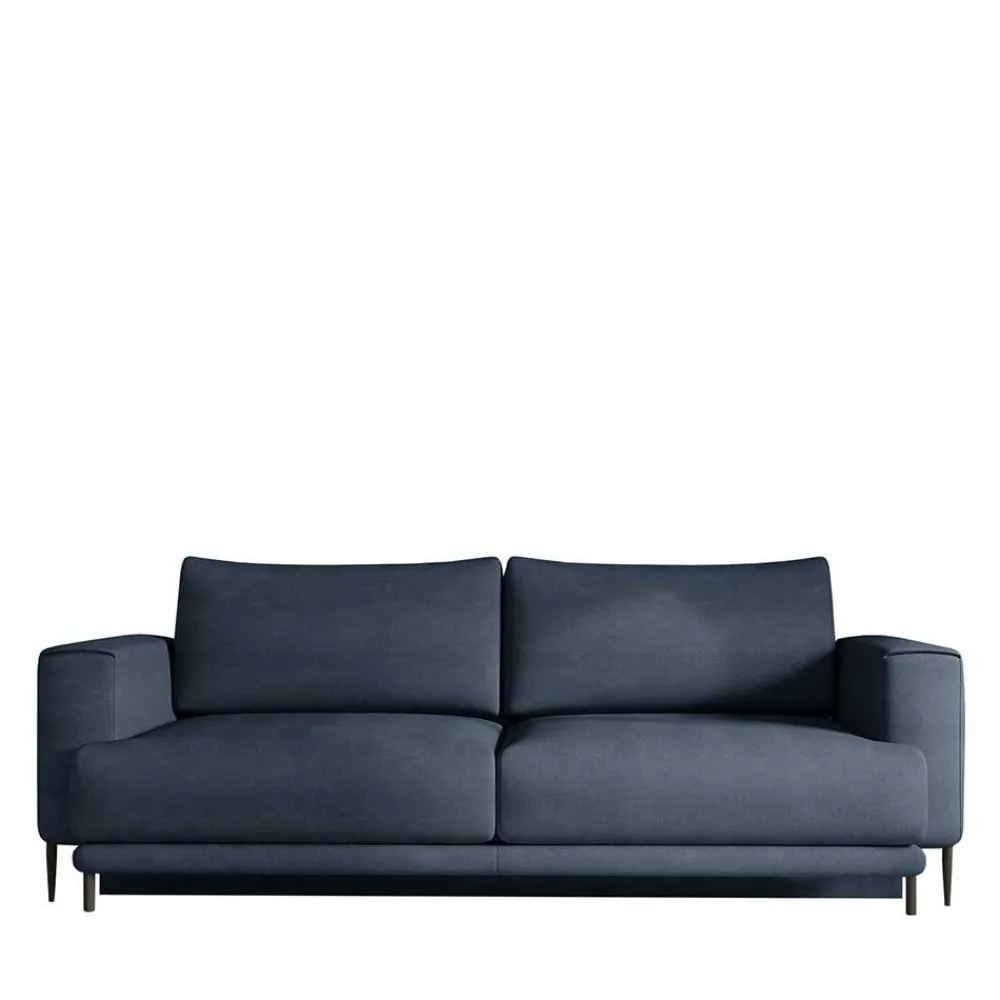 Wohnen Betten|Sofas<Dreisitzer Bettcouch in Dunkelblau Stoff - Boston
